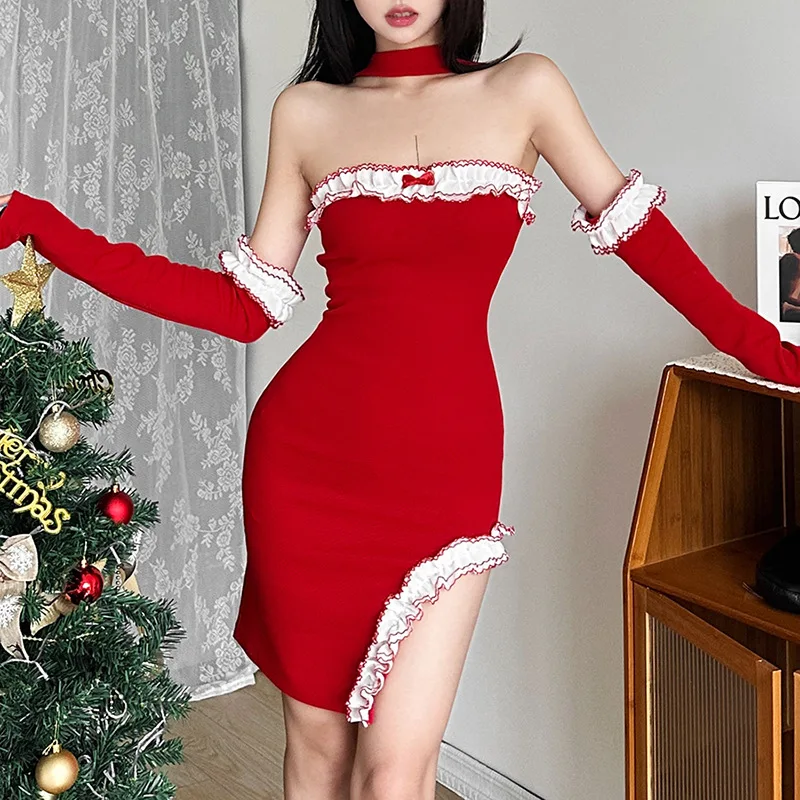 2023 autumn new women's clothing solid color high waist fashion neckline collar Christmas dress female
2023 autumn new women's clothing solid color high waist fashion neckline collar Christmas dress female