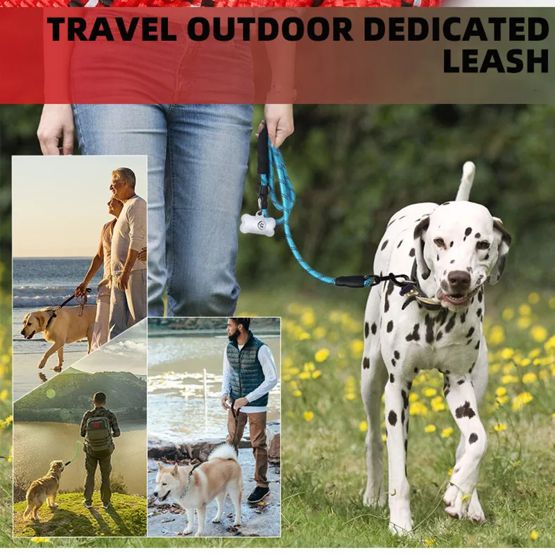 Pet Supplies Reflective Dog Leash Multi-color Nylon Round Rope Dog Leash Dog Belt Comfortable Puller Small Large Dog Accessories
Pet Supplies Reflective Dog Leash Multi-color Nylon Round Rope Dog Leash Dog Belt Comfortable Puller Small Large Dog Accessories