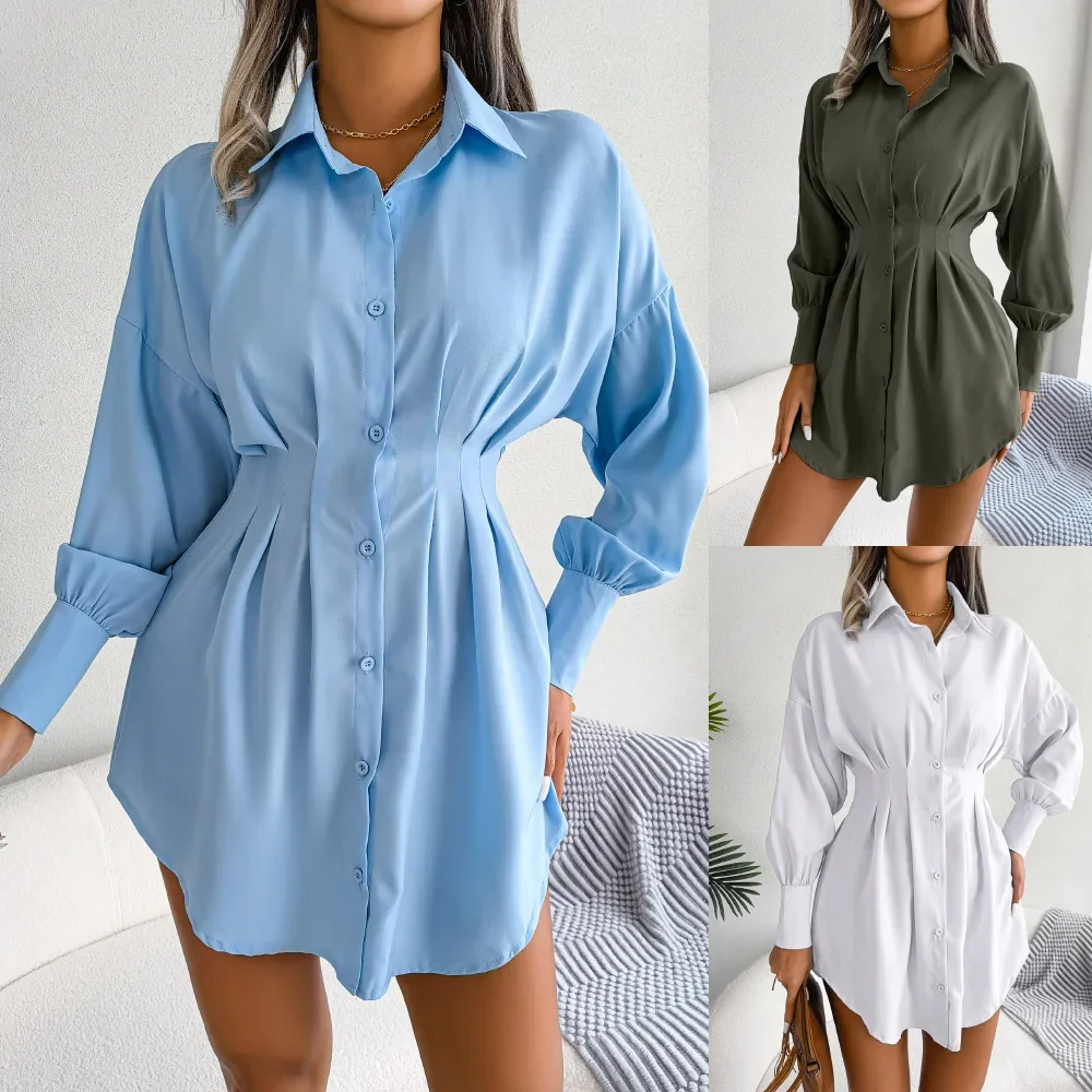 Wind real shot autumn/winter casual lantern sleeve retraction waist asymmetrical dress shirt skirt
Wind real shot autumn/winter casual lantern sleeve retraction waist asymmetrical dress shirt skirt