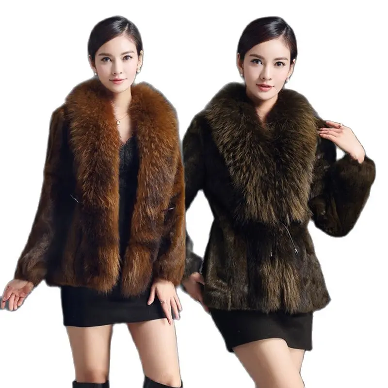 2023 Hot Sales New 100%Rabbit Fur Coat Raccoon Dog Fur Collar Fashion Women's Large Long Sleeve Thick Warm Streetwear
2023 Hot Sales New 100%Rabbit Fur Coat Raccoon Dog Fur Collar Fashion Women's Large Long Sleeve Thick Warm Streetwear