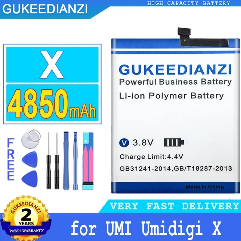 4850mAh Replacement High Capacity Mobile Phone Battery For UMI Umidigi X Smartphon Batteries
4850mAh Replacement High Capacity Mobile Phone Battery For UMI Umidigi X Smartphon Batteries