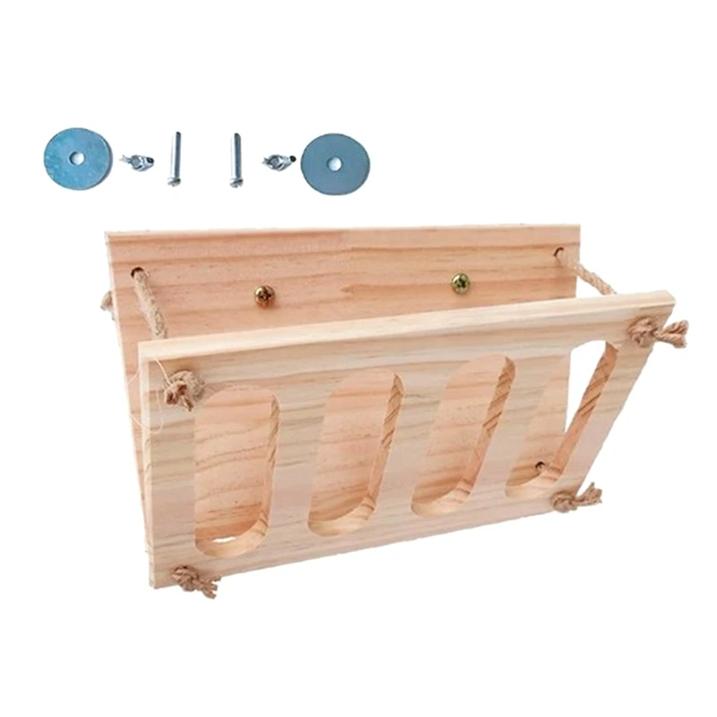 

Rabbit Grass Stand Small Pet Wooden Bowl Rack Feeding Hay Feeder Wood Bunny Small Pet Cage Food Container Wooden Bowl Rack