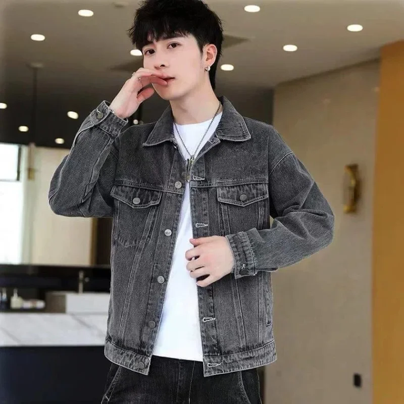 Male Jean Coats Blue Button Men's Denim Jacket Outwear Fast Delvery Free Shipping Winter Oversize Korean Popular Clothes Trendy
Male Jean Coats Blue Button Men's Denim Jacket Outwear Fast Delvery Free Shipping Winter Oversize Korean Popular Clothes Trendy
