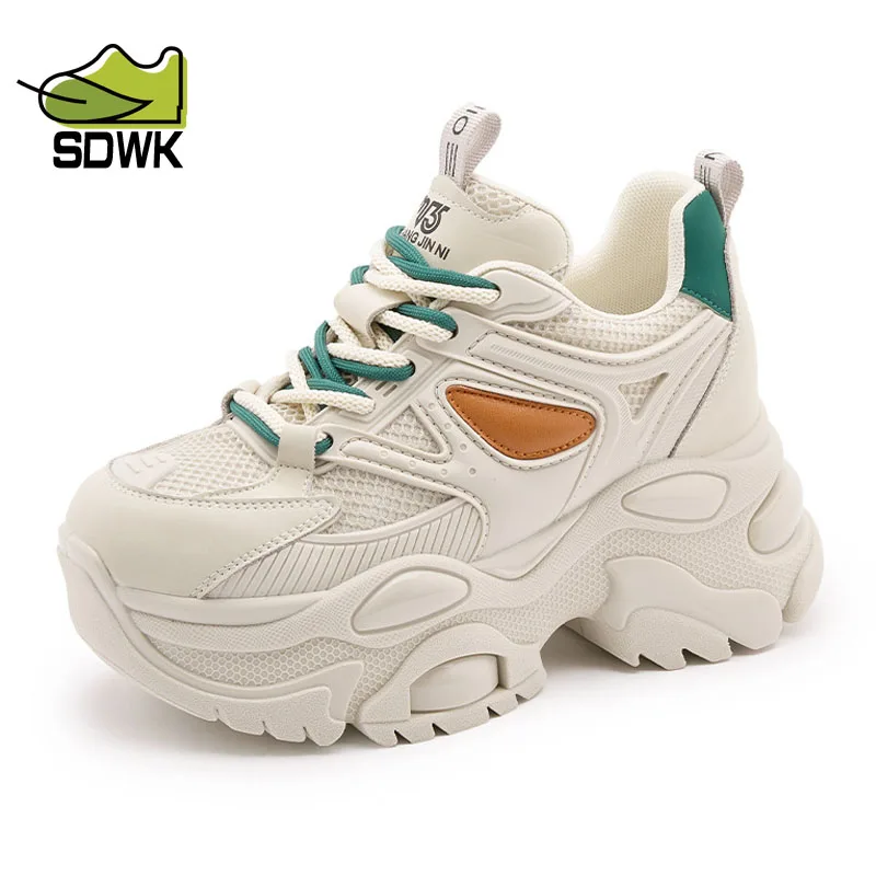 SDWK Fashion 8cm Chunky Women Sneakers Mesh Genuine Leather Cross-Tied Platforms Wedges Heels Shoes Woman Four Season Casual
SDWK Fashion 8cm Chunky Women Sneakers Mesh Genuine Leather Cross-Tied Platforms Wedges Heels Shoes Woman Four Season Casual