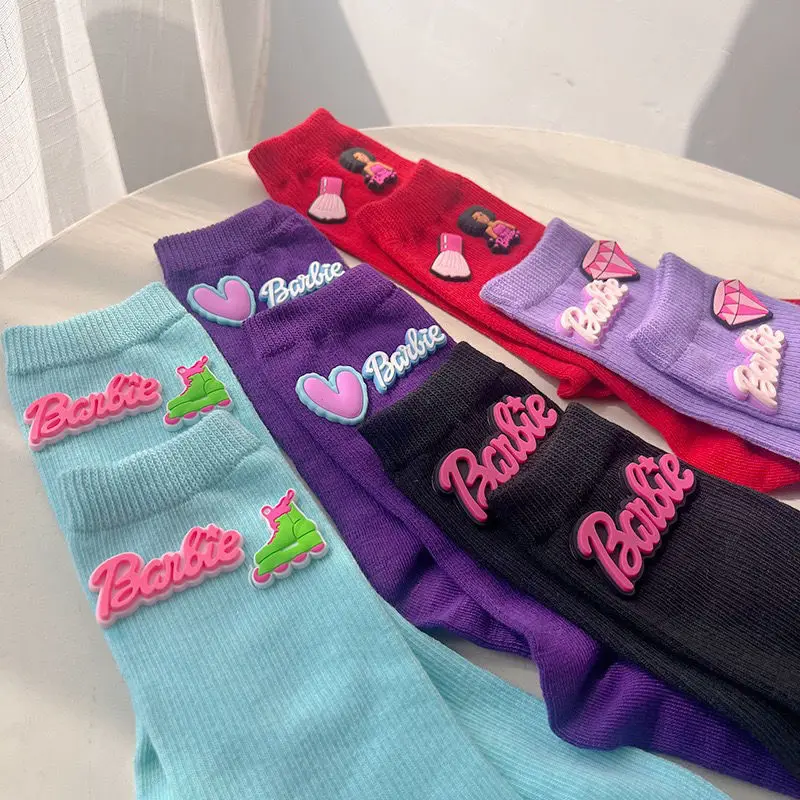 2 Pairs Kawaii Barbie Stockings Anime Fashion Letter Love Doll All-Match Comfortable Soft Knitted Sock Cool Y2K Girls Socks
2 Pairs Kawaii Barbie Stockings Anime Fashion Letter Love Doll All-Match Comfortable Soft Knitted Sock Cool Y2K Girls Socks