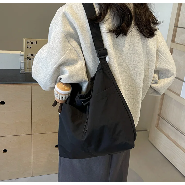 Women's Large Capacity Nylon Cloth Tote Bag Summer Versatile Crossbody & Shoulder Bag For School Class Daily Commute Women's Large Capacity Nylon Cloth Tote Bag Summer Versatile Crossbody & Shoulder Bag For School Class Daily Commute