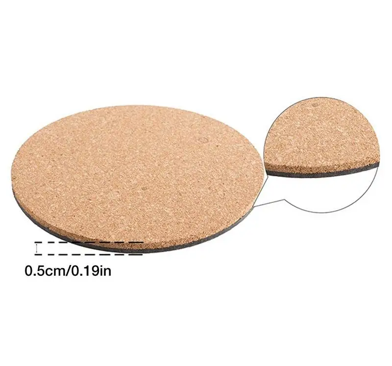 

Cork Plant Coasters Handy Round Square Shape Dia Plain Natural Wine Drink Tea Coffee Coaster Non Slip Table Pad For Home Pots