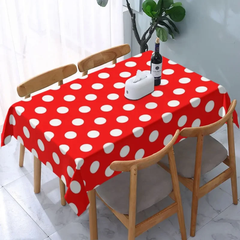 Rectangular Oilproof Classic Red And White Polka Dots Table Cover Fitted Table Cloth Backed Edge Tablecloth for Picnic
Rectangular Oilproof Classic Red And White Polka Dots Table Cover Fitted Table Cloth Backed Edge Tablecloth for Picnic