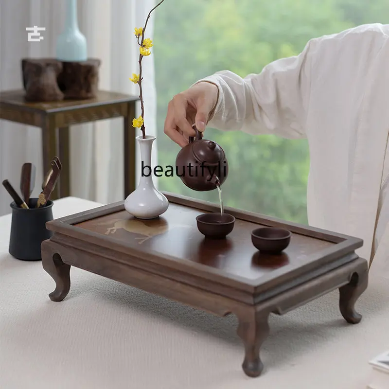 New Chinese Style Tea Table Zen Inlaid Copper Solid Wood Black Walnut Tangma Curved Small Square Table Low Table
New Chinese Style Tea Table Zen Inlaid Copper Solid Wood Black Walnut Tangma Curved Small Square Table Low Table