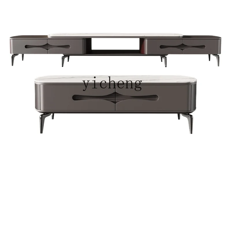 Tqh Modern Minimalist Solid Wood Coffee Table TV Cabinet Combination Stone Plate Complete Light Luxury Retractable Floor Cabinet
Tqh Modern Minimalist Solid Wood Coffee Table TV Cabinet Combination Stone Plate Complete Light Luxury Retractable Floor Cabinet