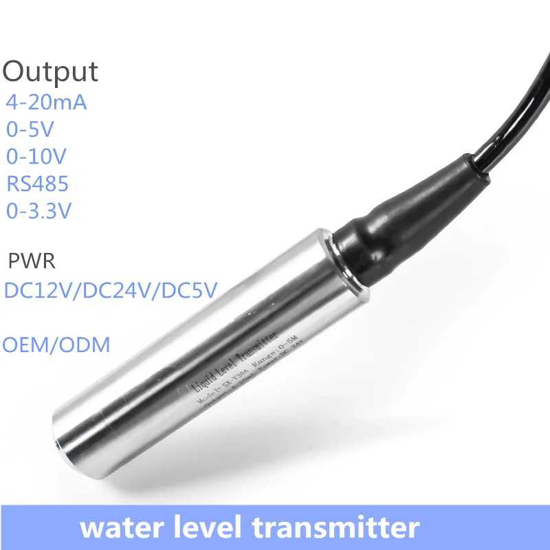 

Submersible rs485 4-20mA Output Hydrostatic Level Sensor Transmitter DC12-36V Water Tank Liquids pressure Transducer