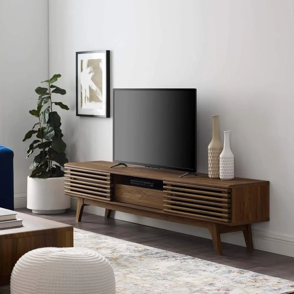 Render 70" Mid-Century Modern Low Profile Entertainment TV Stand, 70 Inch, Walnut Walnut
Render 70" Mid-Century Modern Low Profile Entertainment TV Stand, 70 Inch, Walnut Walnut