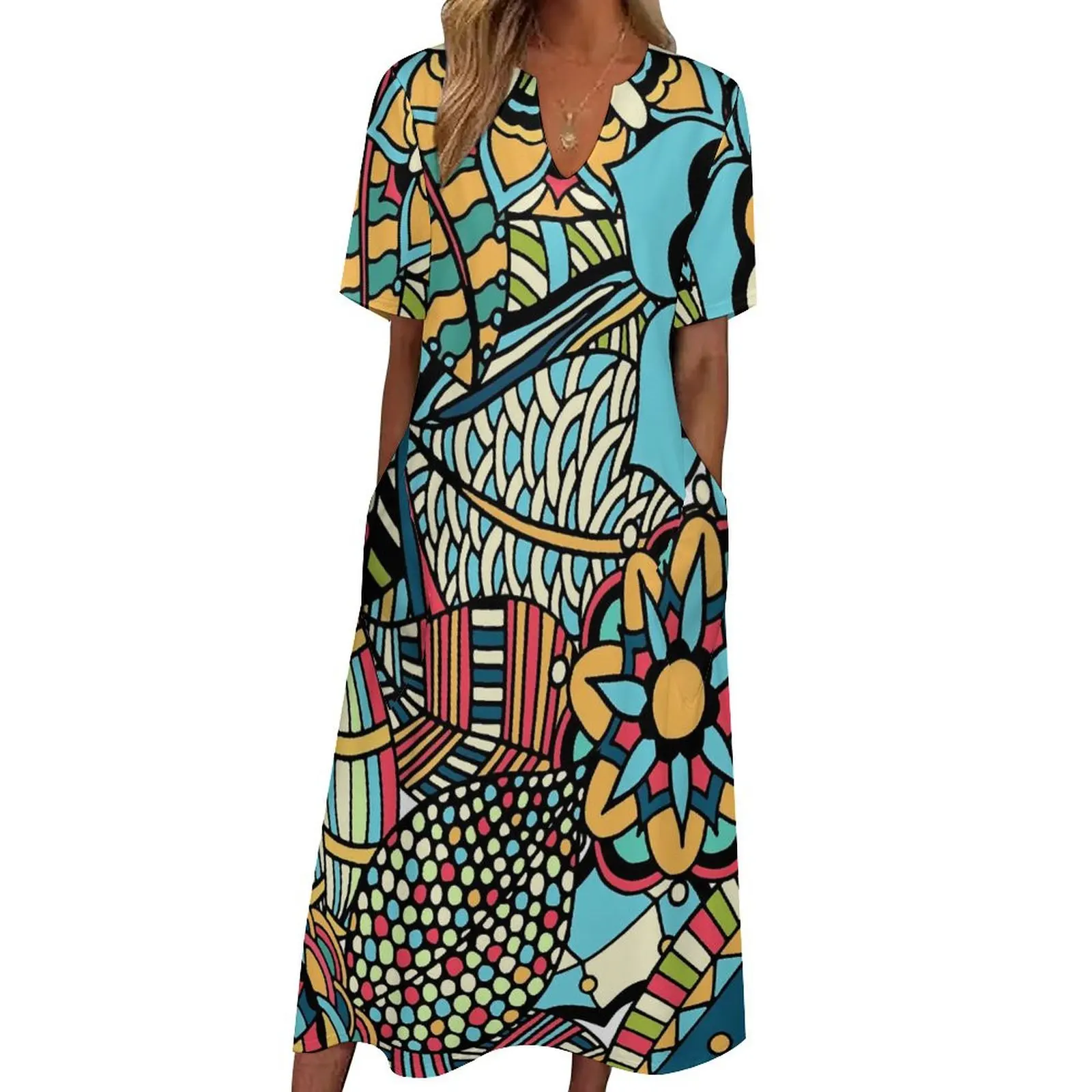 Vintage Ethnic Dress Flower Print Kawaii Maxi Dress Fashion Casual Long Dresses Summer V Neck Custom Clothing Big Size 4XL
Vintage Ethnic Dress Flower Print Kawaii Maxi Dress Fashion Casual Long Dresses Summer V Neck Custom Clothing Big Size 4XL