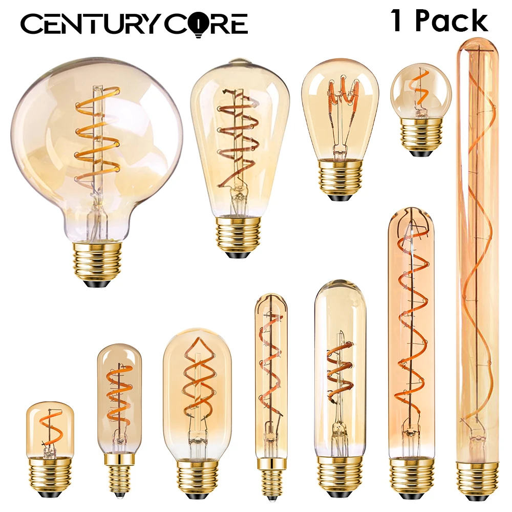 Vintage Led Bulb E27 220V E14 Spiral Soft Filament Light Bulb 3W Warm White Indoor Chandelier Tube Globe Decorative Edison Bulbs
Vintage Led Bulb E27 220V E14 Spiral Soft Filament Light Bulb 3W Warm White Indoor Chandelier Tube Globe Decorative Edison Bulbs