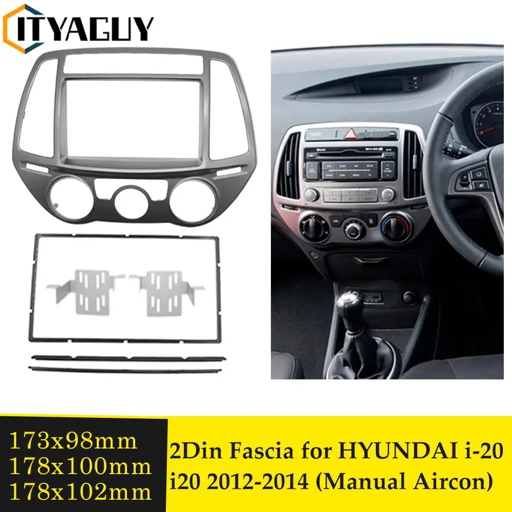 2Din Car Fascia Radio Panel for HYUNDAI i-20 i20 2012+(Manual Aircon) DVD Dash Fitting Kit Facia Plate Adapter Cover Bezel Frame
2Din Car Fascia Radio Panel for HYUNDAI i-20 i20 2012+(Manual Aircon) DVD Dash Fitting Kit Facia Plate Adapter Cover Bezel Frame