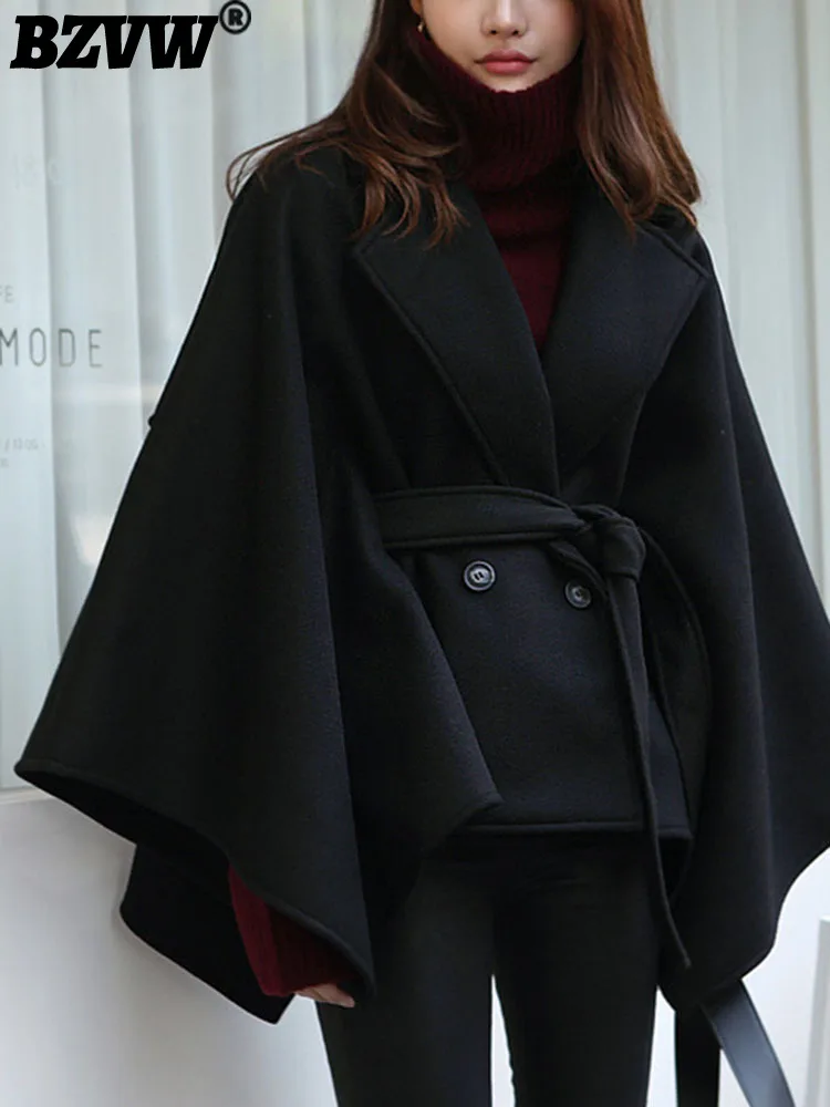 BZVW Medium Length Loose Lace Up Cape With Thickened Coat For Women 2023 Winter New Trend Lace-up Design Office Lady Female Tops
BZVW Medium Length Loose Lace Up Cape With Thickened Coat For Women 2023 Winter New Trend Lace-up Design Office Lady Female Tops
