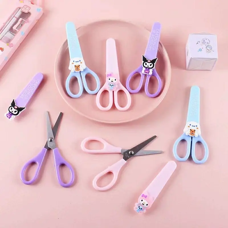 Sanrio Kawaii Cinnamoroll Kuromi Anime Student Scissors Cute Cartoon My Melody Paper Handmade Diy Safe Knife Toys for Kids
Sanrio Kawaii Cinnamoroll Kuromi Anime Student Scissors Cute Cartoon My Melody Paper Handmade Diy Safe Knife Toys for Kids