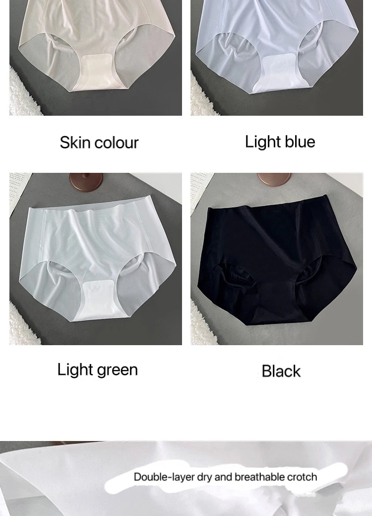 1pcs Women Ultrathin Panties Female Plus Size Underwear Ice Silk High Waist Seamless Underpant Girl Briefs Breathable Sexy Panty 9 S7fabcc67670e42a6886f0b8c51a172cdf