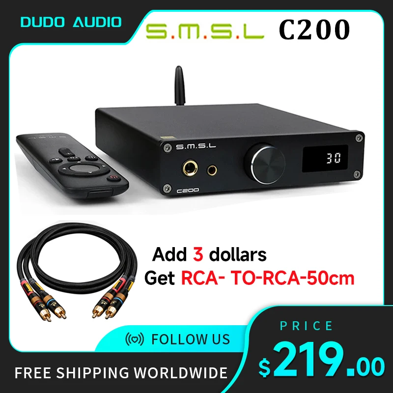 SMSL C200 ES9038Q2M DAC Headphone Amp OPA1612A*4 TRS Balanced 4.4mm 6.35mm Output Bluetooth 5.0 DSD512 32Bit 768KHZ PS4 PS5
SMSL C200 ES9038Q2M DAC Headphone Amp OPA1612A*4 TRS Balanced 4.4mm 6.35mm Output Bluetooth 5.0 DSD512 32Bit 768KHZ PS4 PS5