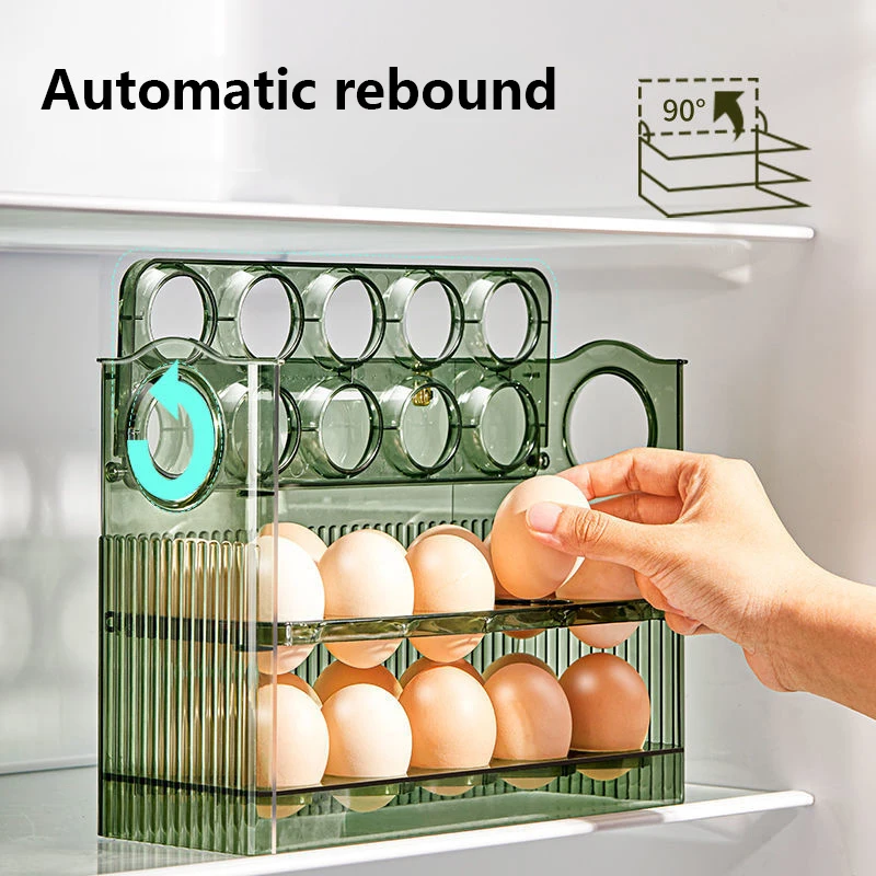 

New Egg Refrigerator Storage Box Organizer Food Containers Egg Fresh-keeping Case Holder Tray Kitchen Storage Boxes
