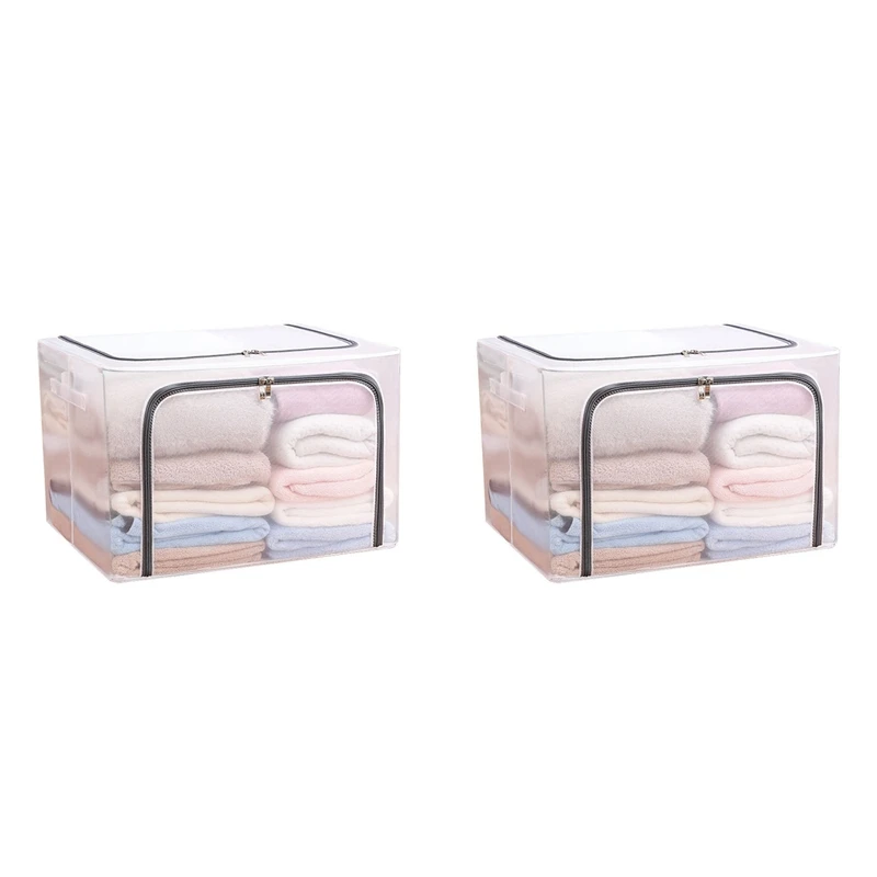 2X Cloth Clothes Steel Frame Transparent Storage Box Bed Sheet Blanket Pillow Shoe Rack Container Foldable Case C
2X Cloth Clothes Steel Frame Transparent Storage Box Bed Sheet Blanket Pillow Shoe Rack Container Foldable Case C