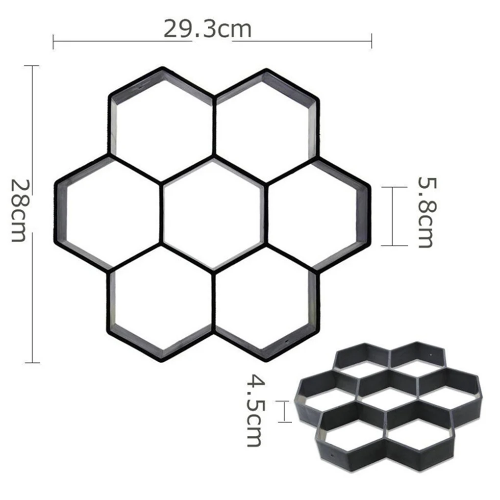 Hexagon Garden Paving Mold DIY Super-light Concrete Paver Stepping Stone Path Plastic Mould
Hexagon Garden Paving Mold DIY Super-light Concrete Paver Stepping Stone Path Plastic Mould