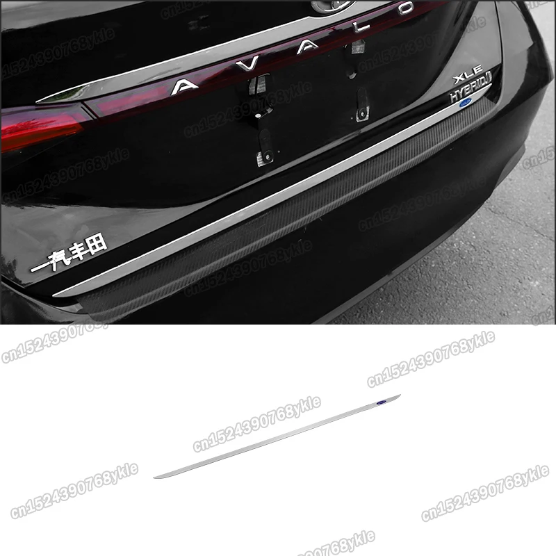 

shiny silver mirror surface car trunk taildoor edge trims for toyota avalon 2019 2020 2021 2022 xx50 50 accessories exterior