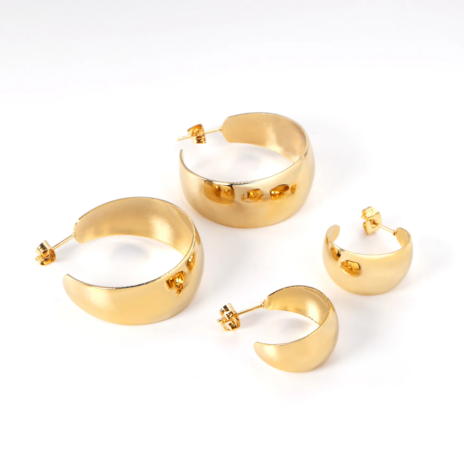 LUXUSTEEL-pendientes de aro minimalistas de acero inoxidable para mujer, aretes circulares de Metal de Color dorado, joyería de fiesta Vintage para niñas, regalos LUXUSTEEL-pendientes de aro minimalistas de acero inoxidable para mujer, aretes circulares de Metal de Color dorado, joyería de fiesta Vintage para niñas, regalos