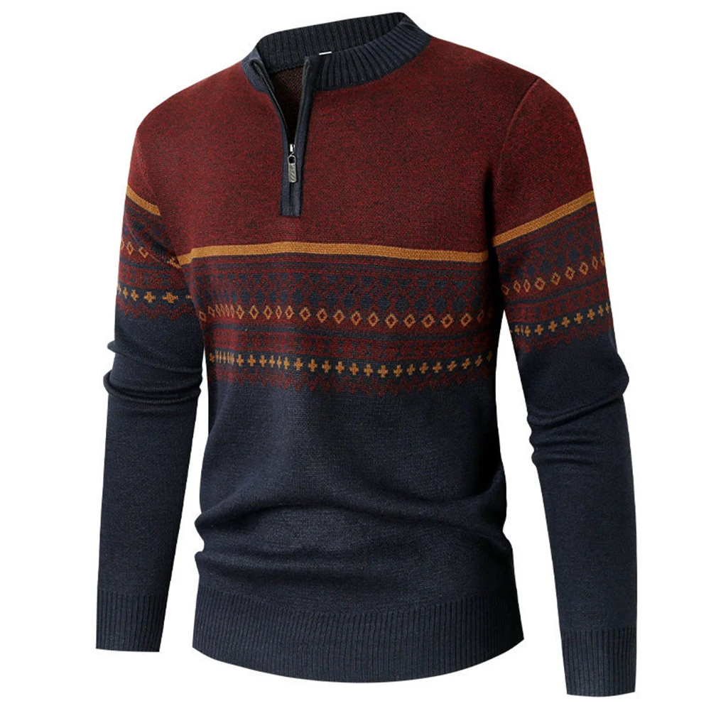 Mens 1/4 Zip-up Pullover Sweatshirt O Neck Jacket Striped Warm Fleece Sweaters Long Sleeve Autumn Winter Warm Knitted Top
Mens 1/4 Zip-up Pullover Sweatshirt O Neck Jacket Striped Warm Fleece Sweaters Long Sleeve Autumn Winter Warm Knitted Top