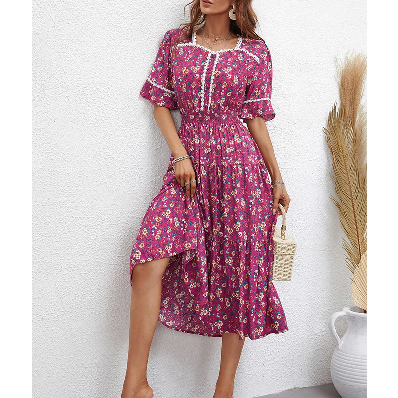YEMOGGY Elegant Floral Print Dress For Women Dresses 2022 New V-Neck Lace Ruffles High Waist Short Sleeve Midi A-line Dress
YEMOGGY Elegant Floral Print Dress For Women Dresses 2022 New V-Neck Lace Ruffles High Waist Short Sleeve Midi A-line Dress