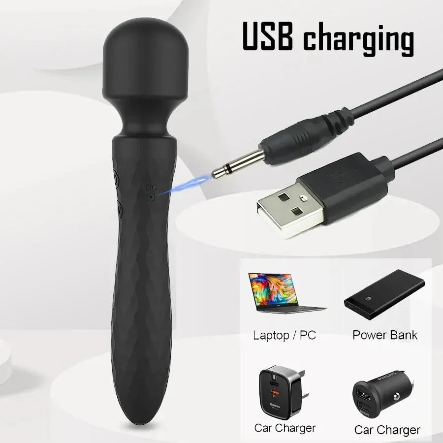 Vibromasseur à Moteur pour Femme, Jouet Sexuel, 10 Modes de Vibration, Baguette Magique AV, Énergie du Point G, Épaisseur du Clitoris, Touriste Injuste 5