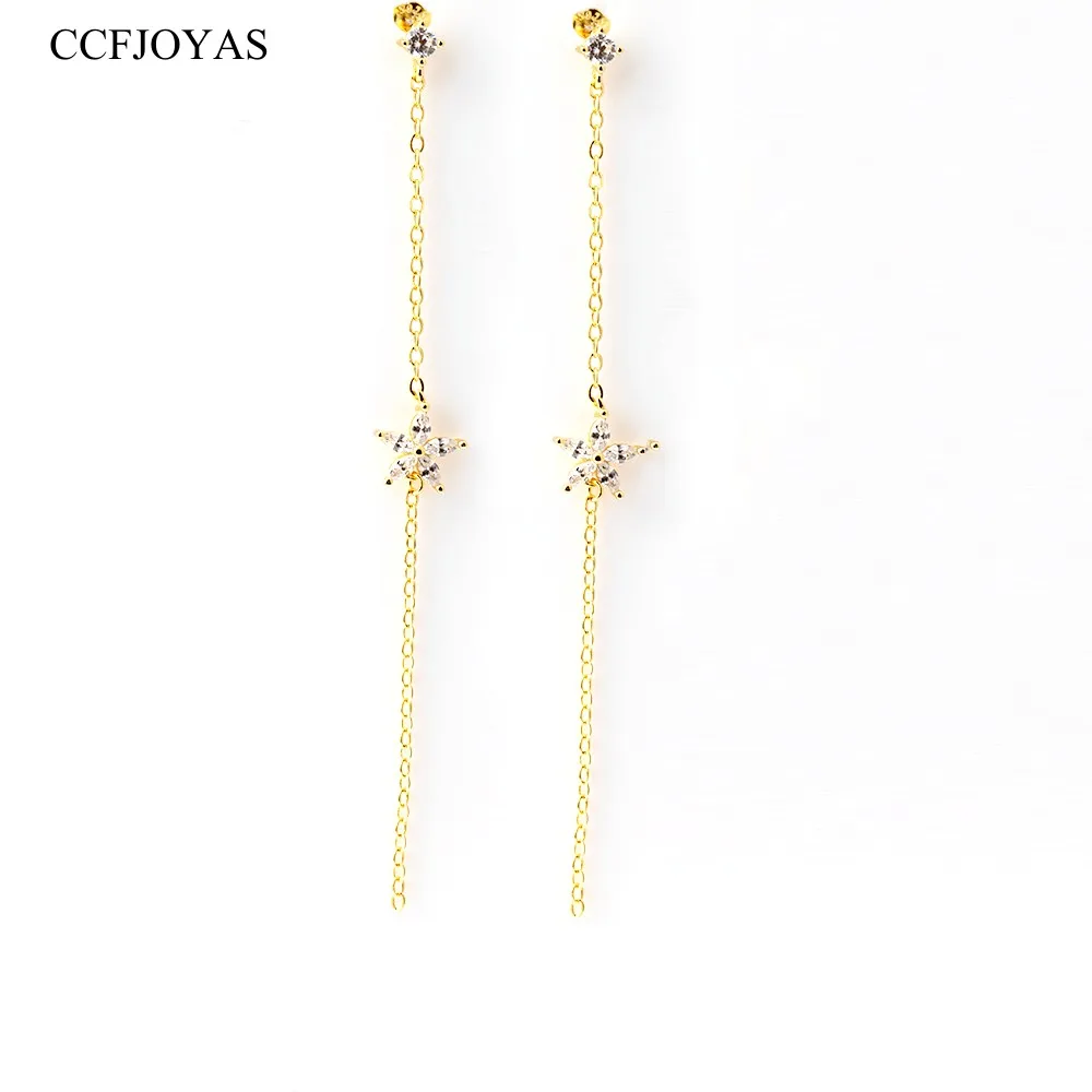 CCFJOYAS 925 Sterling Silver Long Chain Drop Earrings for Women Gold Silver color Long Tassel Flower Earrings Wedding Jewelry
CCFJOYAS 925 Sterling Silver Long Chain Drop Earrings for Women Gold Silver color Long Tassel Flower Earrings Wedding Jewelry
