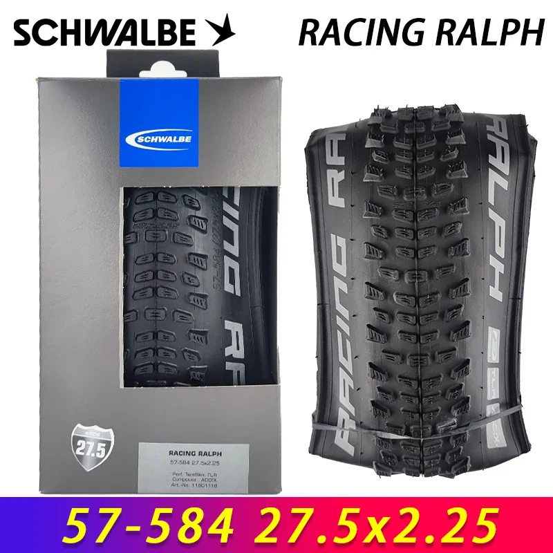 

SCHWALBE Original RACING RAY/RALPH 27.5x2.25 Black Tubeless Folding Tire for MTB Bike XC Gravel Downhill Off-Road Bicycle Parts