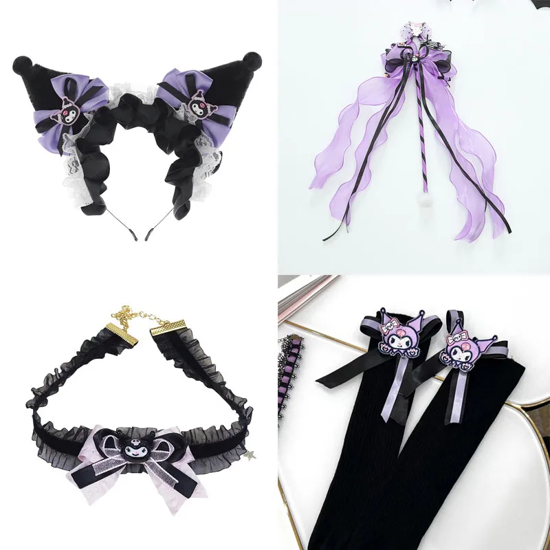 Kawaii Kuromi Cartoon Children Lolita Princess Dress Accessories Anime Sanrio Girly Heart Cute Hair Accessories Magic Wand Sock 
Kawaii Kuromi Cartoon Children Lolita Princess Dress Accessories Anime Sanrio Girly Heart Cute Hair Accessories Magic Wand Sock