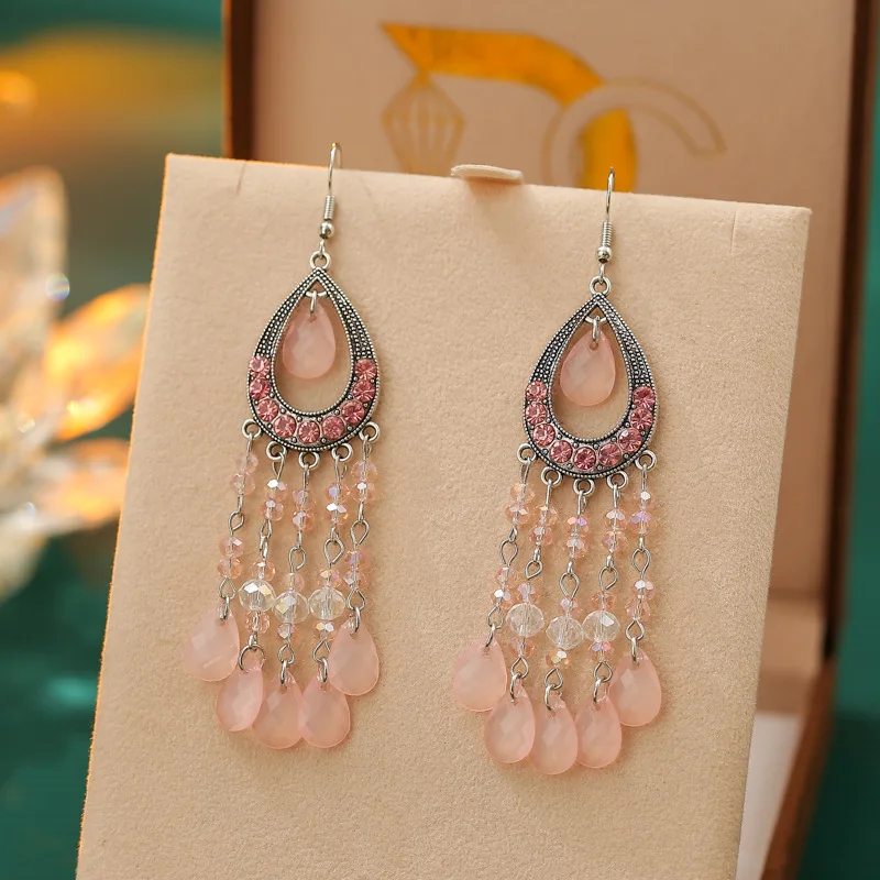 Vintage Temperament Purple Crystal Water Drop Earrings for Women Ethnic Long Handmade Dangle Earring Female Jewelry 12 Mallzona S7fbae0ae0b22486586c86583cd80a4c59 Vintage Temperament Purple Crystal Water Drop Earrings for Women Ethnic Long Handmade Dangle Earring Female Jewelry Mallzona