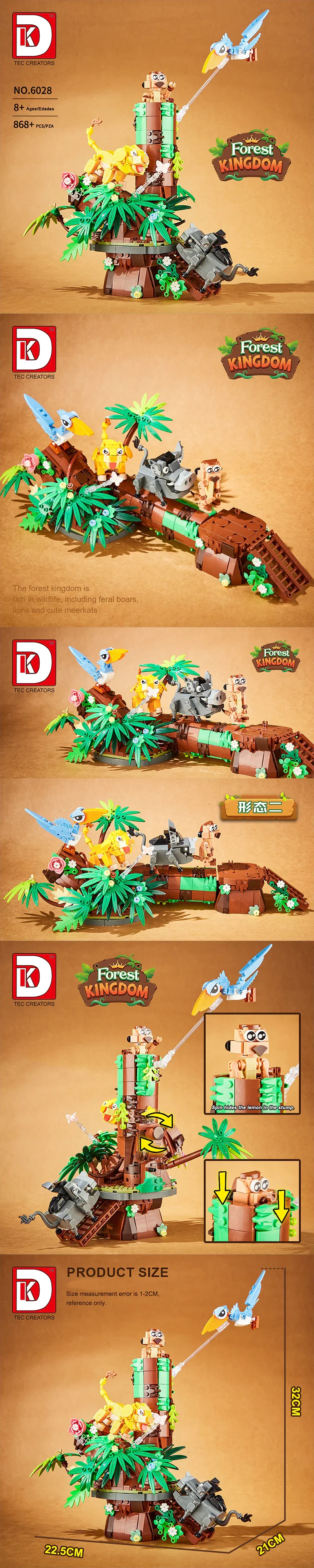 Creative Expert MOC Forest Kingdom Animal Building Blocks Lion Bird Jungle Kingdom Model Puzzle Toys Birthday Gift for Children Creative Expert MOC Forest Kingdom Animal Building Blocks Lion Bird Jungle Kingdom Model Puzzle Toys Birthday Gift for Children