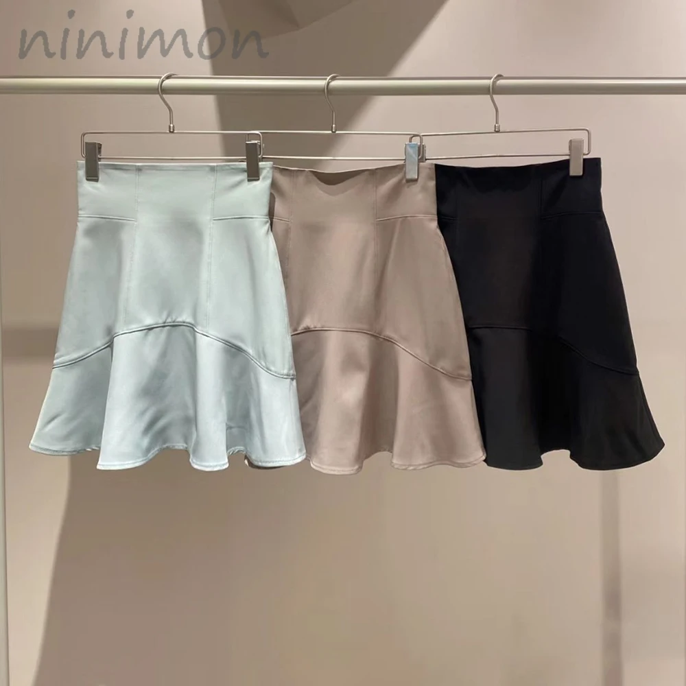 NINIMON Slim A Line Hip Mermaid Skirts Women Solid Short Ruffle Mini High Waist Skirt Cute Sweet Harajuku Mini Skirt Fashion
NINIMON Slim A Line Hip Mermaid Skirts Women Solid Short Ruffle Mini High Waist Skirt Cute Sweet Harajuku Mini Skirt Fashion