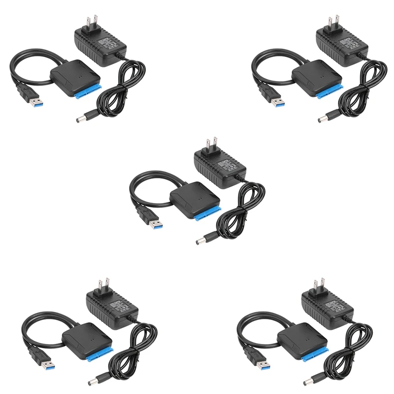 5X USB To Sata Data Cable, 2.5/3.5 Inch USB3.0 Easy Drive Cable Sata Hard Disk Adapter Cable(US Plug)
5X USB To Sata Data Cable, 2.5/3.5 Inch USB3.0 Easy Drive Cable Sata Hard Disk Adapter Cable(US Plug)