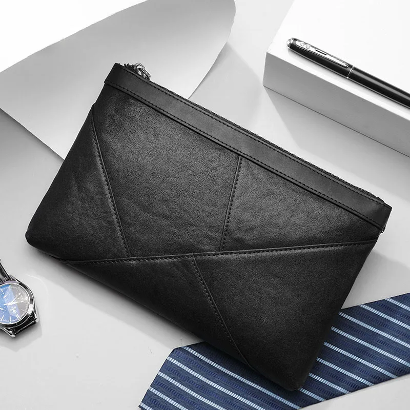 

AETOO Korean version of the new leather handbag fashion first layer cowhide envelope bag horizontal clutch bag