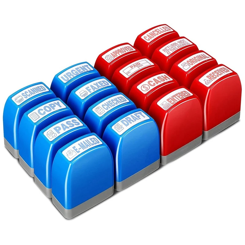 16 Pcs Self Inking Rubber Stamp Set For Office Stamps Approved Paid Copy Faxed Scanned Stamps Message Account Stamps Easy To Use
16 Pcs Self Inking Rubber Stamp Set For Office Stamps Approved Paid Copy Faxed Scanned Stamps Message Account Stamps Easy To Use