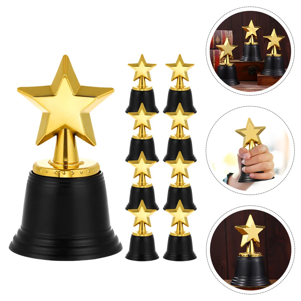9Pcs Star Award Trophies Mini Golden Cup Model Plastic Achievement Prize Trophy Cups
9Pcs Star Award Trophies Mini Golden Cup Model Plastic Achievement Prize Trophy Cups