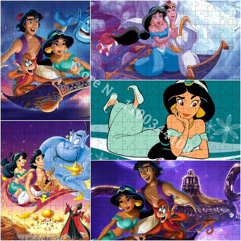 Disney Movie Aladdin Lamp Jasmine Princess Jigsaw Puzzle 300/500/1000 Pcs Puzzle Toy Children's Educational Toys Handmade Gift
Disney Movie Aladdin Lamp Jasmine Princess Jigsaw Puzzle 300/500/1000 Pcs Puzzle Toy Children's Educational Toys Handmade Gift
