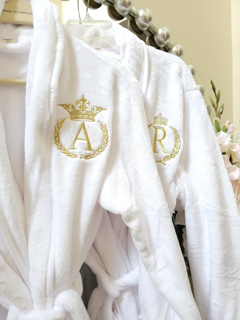 Personalized Wedding Gift Monogrammed Plush Bathrobe Set Couples Gift Box Personalized Bath Robe Set Honeymoon Gift 5 S7fc01bb1227e43138d39c25147b3269d2