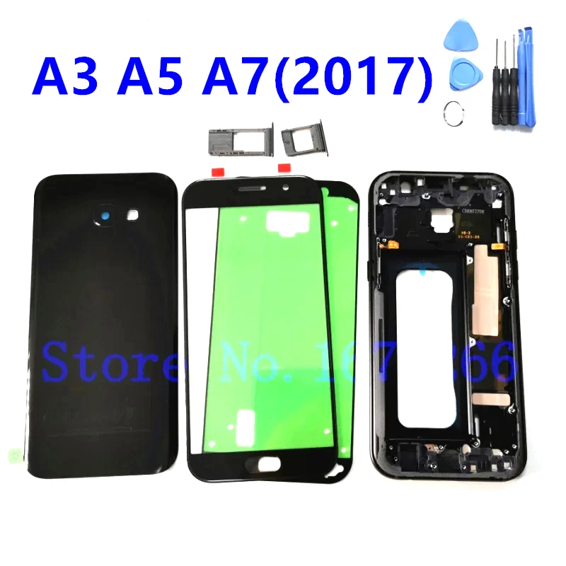 For SAMSUNG Galaxy A3 A5 A7 2017 A320 A520 A720 Full Housing Case Glass Back Cover Front Screen Glass Lens + Middle Frame A520F
For SAMSUNG Galaxy A3 A5 A7 2017 A320 A520 A720 Full Housing Case Glass Back Cover Front Screen Glass Lens + Middle Frame A520F