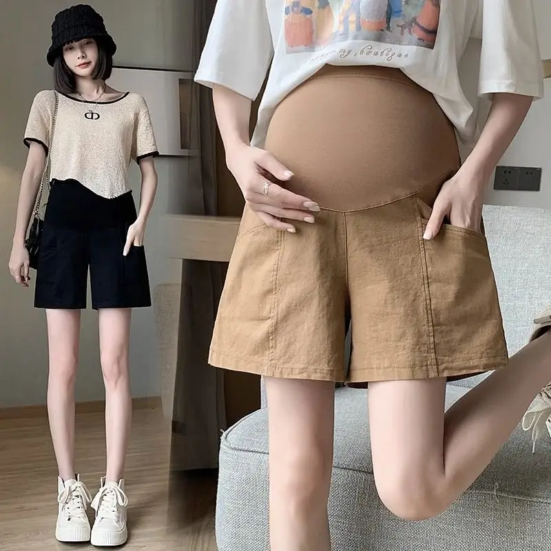 Summer Cotton Hemp Pregnant Women's Thin Money Fifth Pants Shorts Casual Loose Wide Leg Pants Pregnant Pregnant Mother Shorts
Summer Cotton Hemp Pregnant Women's Thin Money Fifth Pants Shorts Casual Loose Wide Leg Pants Pregnant Pregnant Mother Shorts
