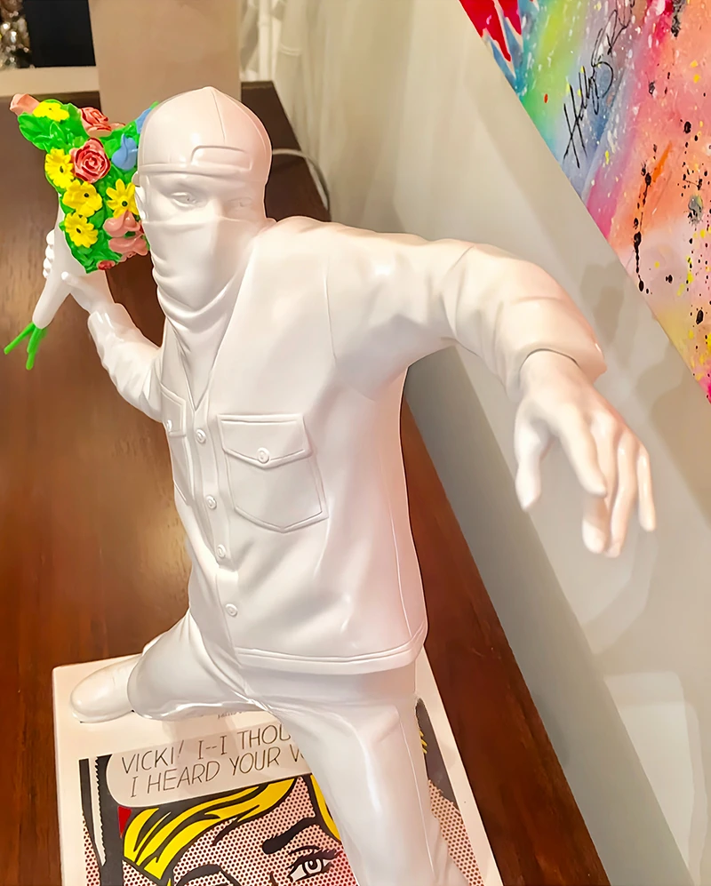 Banksy Flower Bomber Trendy Toy Ornaments for Boys, Artist-designed Sculptures, Colorful Gift Boxes, Gifts for Boys Banksy Flower Bomber Trendy Toy Ornaments for Boys, Artist-designed Sculptures, Colorful Gift Boxes, Gifts for Boys