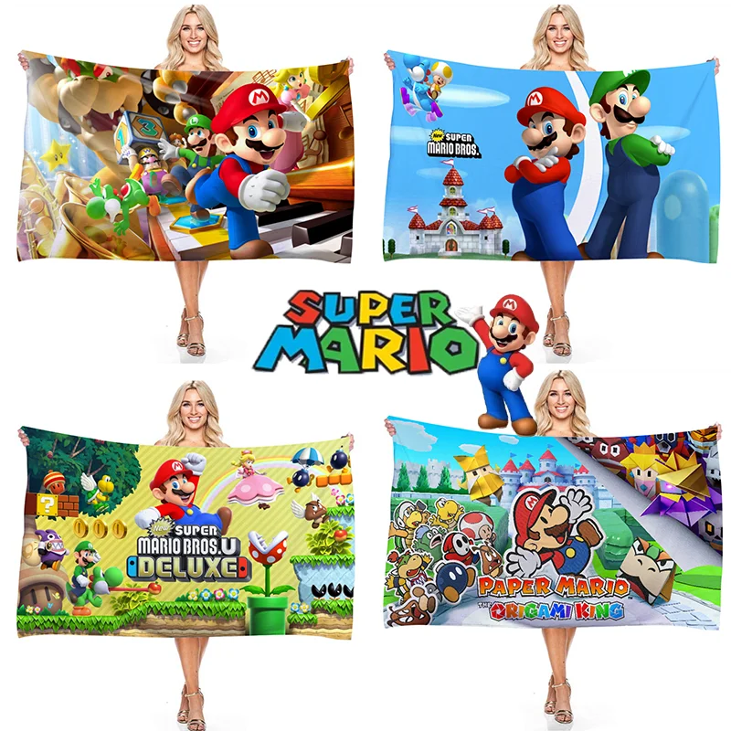 Super Mario Series Kawaii Children's Microfiber Bath Towel 60*120cm Large Size Bath Towel Absorbent Quick Drying Christmas Gift
Super Mario Series Kawaii Children's Microfiber Bath Towel 60*120cm Large Size Bath Towel Absorbent Quick Drying Christmas Gift