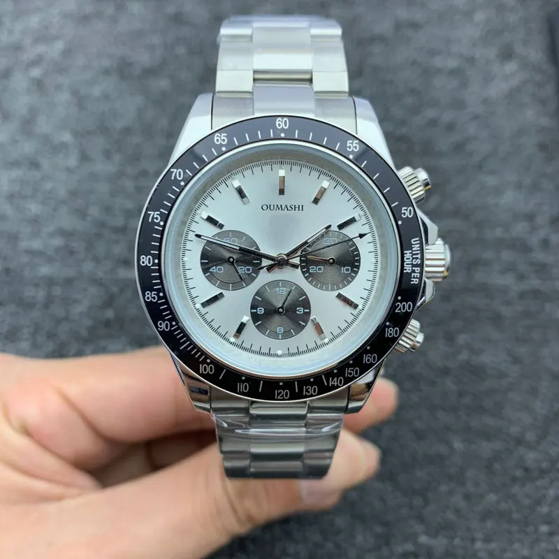 Chronograph Multifunctional Men's Watch Quartz Movement Waterproof Luminous 316 Stainless Steel Grey Dail Sliver Case Black Bez
Chronograph Multifunctional Men's Watch Quartz Movement Waterproof Luminous 316 Stainless Steel Grey Dail Sliver Case Black Bez