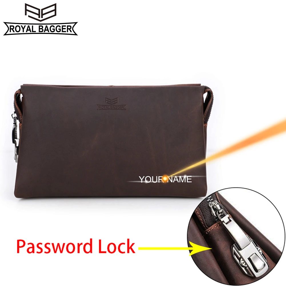 Royal Bagger Vintage Clutch Bag for Men Large Capacity with Password Lock Genuine Cow Leather Long Wallets Phone Purse 1431
Royal Bagger Vintage Clutch Bag for Men Large Capacity with Password Lock Genuine Cow Leather Long Wallets Phone Purse 1431