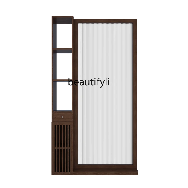 Household Partition Screen Cabinet Modern Chinese Solid Wood Entrance Cabinet Blocking Glass Partition
Household Partition Screen Cabinet Modern Chinese Solid Wood Entrance Cabinet Blocking Glass Partition